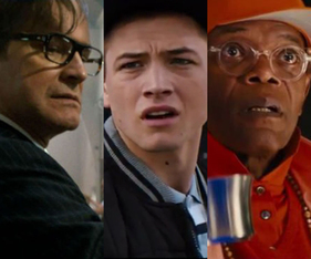 Colin Firth、Taron Egerton、Samuel L. Jackson