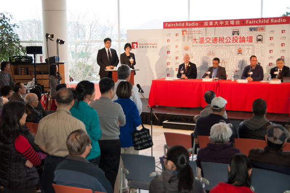 Audience members lined up to ask questions and to share their opinion.  Over 80% of the people who voiced their opinion were against the 0.5% transit tax.  