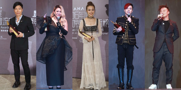 1 月 8 日播出的「商台叱吒樂壇頒獎禮」，容祖兒和張敬軒都是大贏家，但許志安、鄭欣宜和陳奕迅亦有亮眼表現。