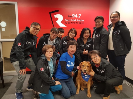 Clifford, pet ambassador from PALS, visited Fairchild Radio Calgary and has won over many human fans.