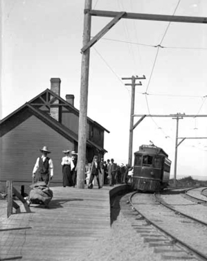 當年「Sockeye Special」南端終站設在 Steveston，圖片攝於 1908 年。（Vancouver Public Library）