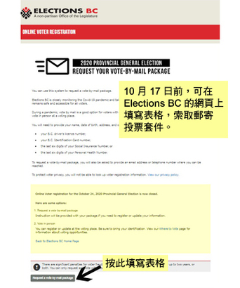 BC Provincial Election 省選郵寄選票怎麼填？