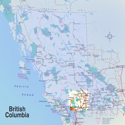 按圖可連結至 BC 省地圖 pdf 並放大觀看。
