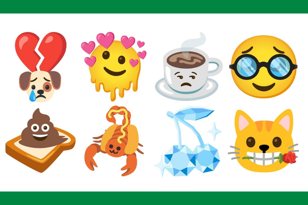 透過「Emoji Kitchen」就可以進行組合，各種可愛的表情符號都可以自由創造，超級可愛！