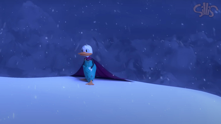 Donald Duck 唐老鴨化身 Elsa 翻唱《Let It Go》走音沙聲超爆笑 