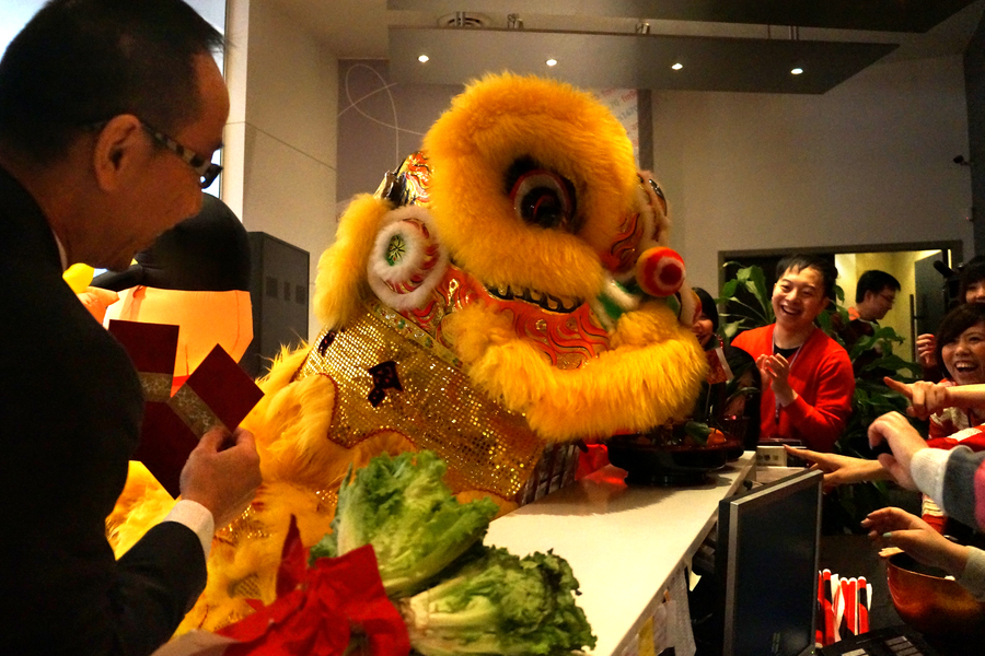 CNY Lion Dance 大年初一雙獅採青4640