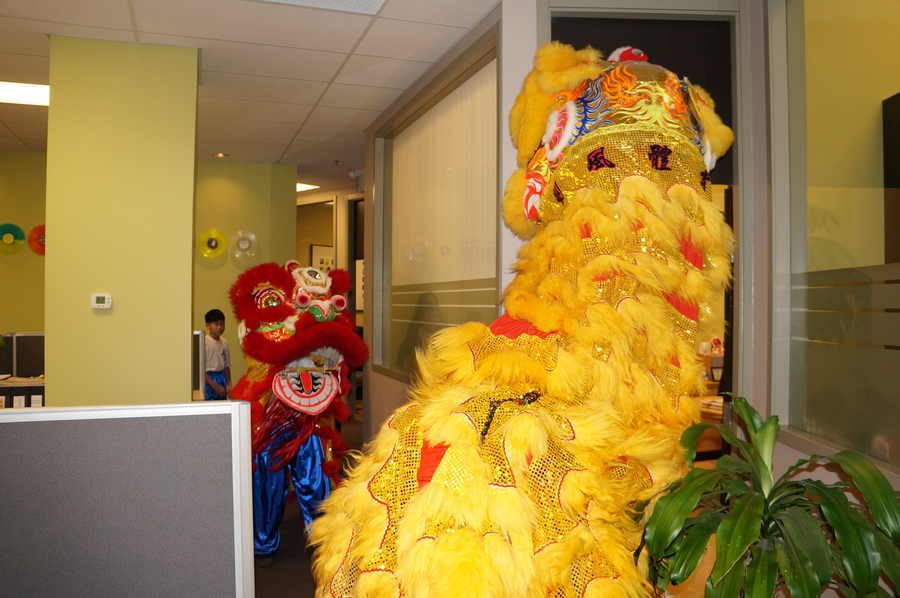 CNY Lion Dance 大年初一雙獅採青4650