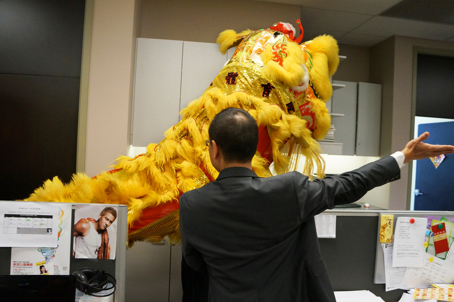 CNY Lion Dance 大年初一雙獅採青4651