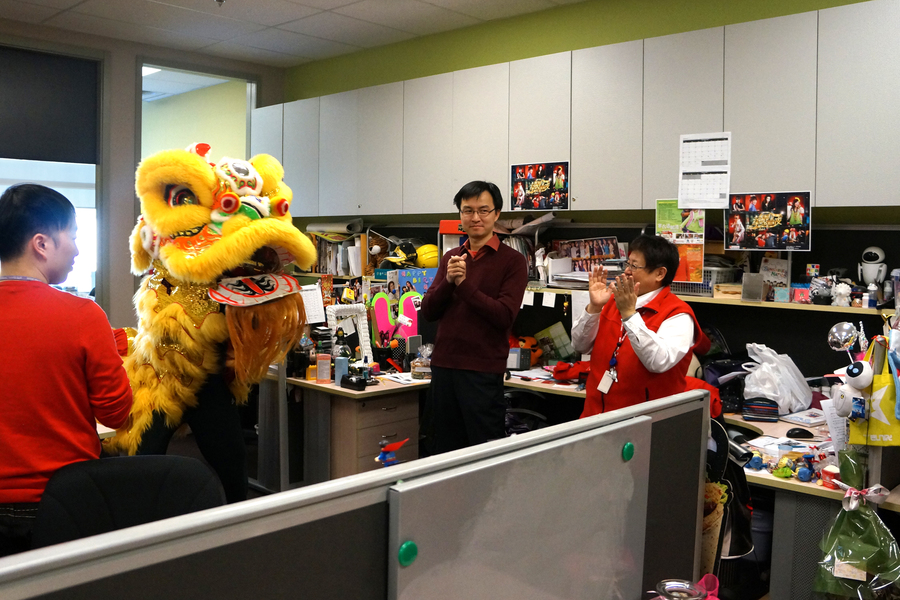 CNY Lion Dance 大年初一雙獅採青4652