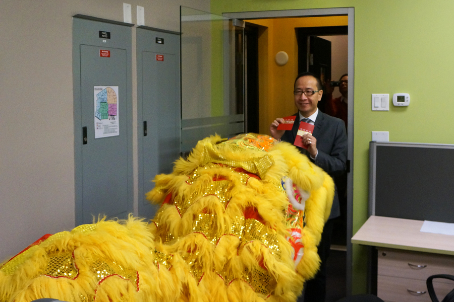 CNY Lion Dance 大年初一雙獅採青4655
