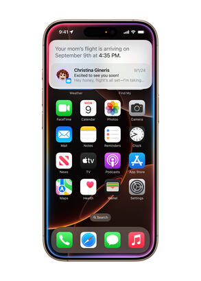 全新蘋果人工智能系統Apple Intelligence，助用家書寫和表達，輕鬆辦妥各項事情。（蘋果公司提供圖片）