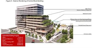 新的校舍設施將佔大廈其中8層，包含教室、研究實驗室、行政辦公室等。省府官方圖片