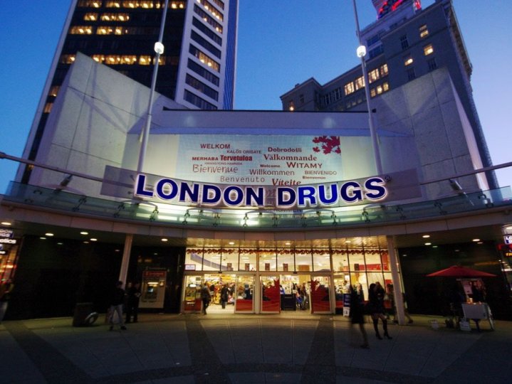 零售及藥店集團London Drugs在加西幾十間店舖今日仍然關閉