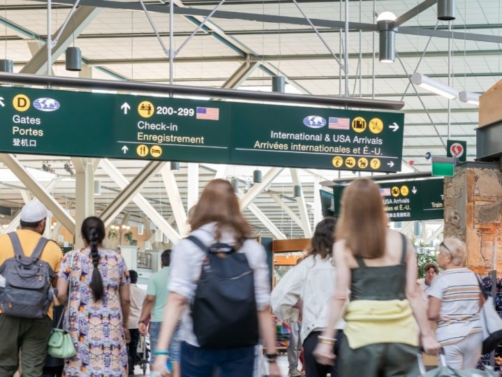溫哥華國際機場前往美國航班不受影響