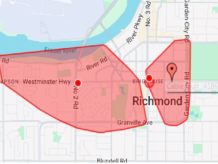 Featured News-列治文市中心部份地區停電