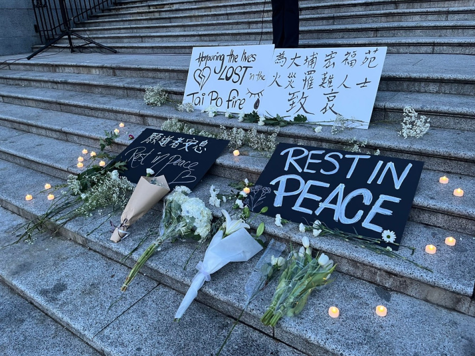 Featured News-大溫地區香港人團體舉辦大埔火災悼念會