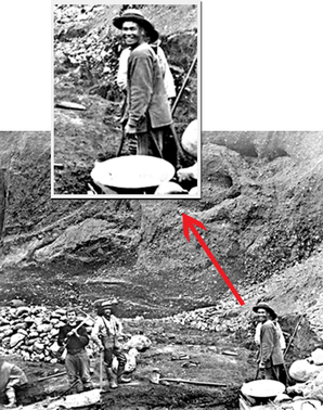 苦幹之華工是小型淘金場的勞力主源。（BC Archive f-04551）