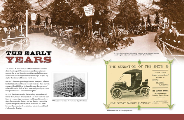 1909 年的場刊已有電池車廣告。