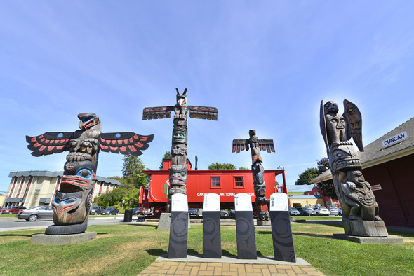 「Duncan Totem Tour Walk」出發點就在舊火車站的 Cowichan Valley Museum。