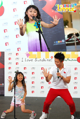 9 歲的 Jessie 參加 Little Sunshine，在台上還教大會司儀 Leonard 跳 hip hop 舞步。 