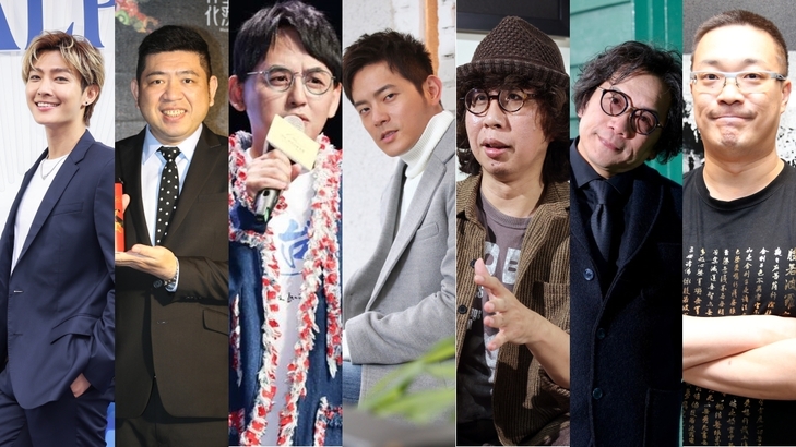 （左起）炎亞綸、NONO、黃子佼、宥勝、李明璁、許傑輝、朱學恒。(Photo from adaymag.com)