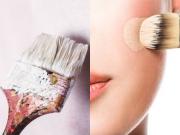 Applying makeup 向油漆師父學習塗粉底技巧！