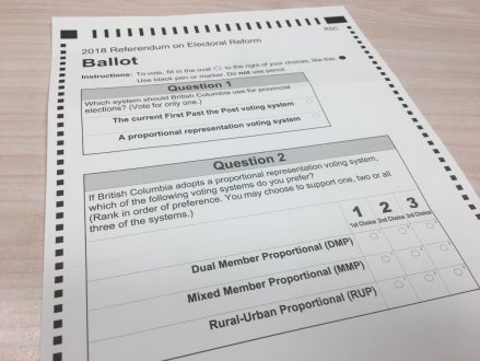 BC省選舉制度改革公投　選項特點一覽